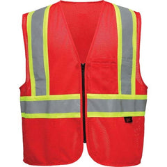 GSS Safety - Size S/M Red Mesh General Purpose High Visibility Vest - USA Tool & Supply