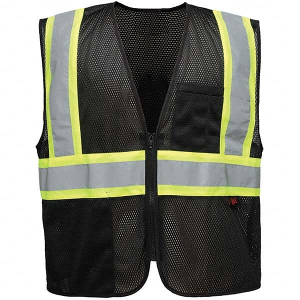 GSS Safety - Size S/M Black Mesh General Purpose High Visibility Vest - USA Tool & Supply