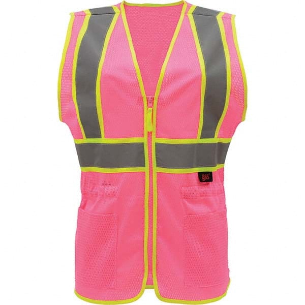 GSS Safety - Size 2X/3XL Pink Mesh General Purpose High Visibility Vest - USA Tool & Supply