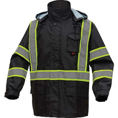 GSS Safety - Size 2X/3XL Black Waterproof Rain Jacket - USA Tool & Supply