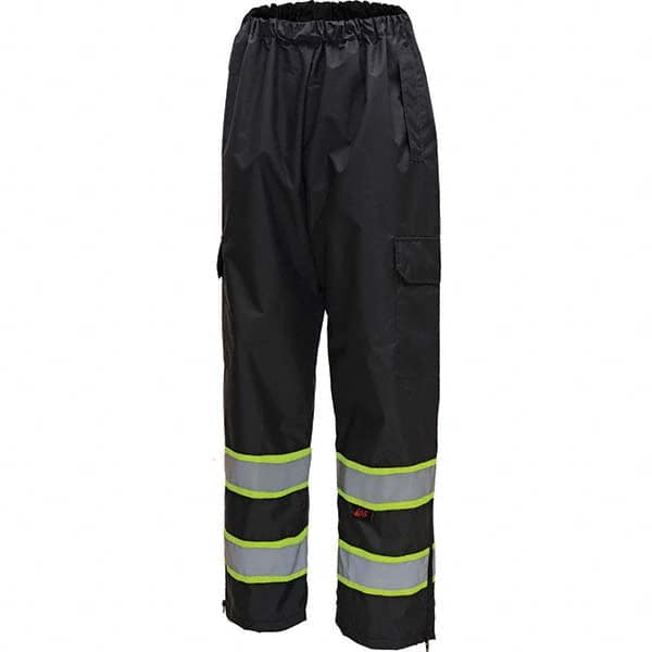 GSS Safety - Size 4X/5XL Black Waterproof Rain Pants - USA Tool & Supply