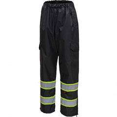 GSS Safety - Size L/XL Black Waterproof Rain Pants - USA Tool & Supply