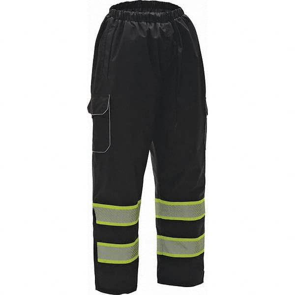 GSS Safety - Size L/XL Black Waterproof Rain Pants - USA Tool & Supply