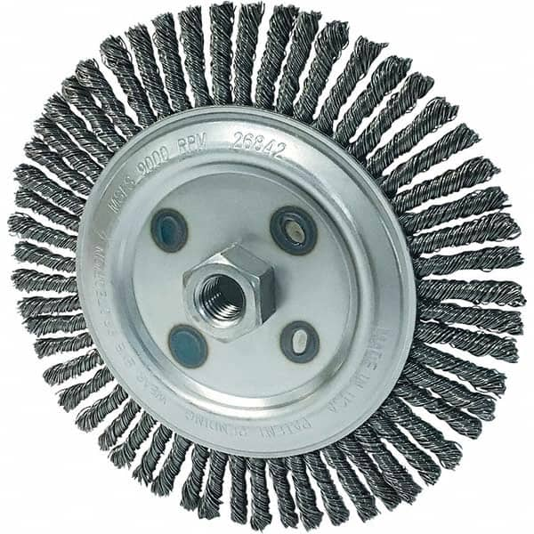 Osborn - 7" OD, 5/8-11 Arbor Hole, Stringer Bead Carbon Wheel Brush - USA Tool & Supply