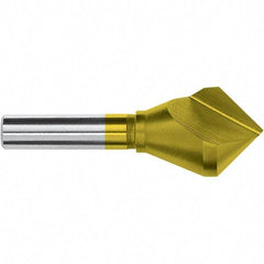 Magafor - 25mm Head Diam, 15/32" Shank Diam, 82° Cobalt Countersink - 3-3/8" OAL, Single End, Straight Shank, Right Hand Cut - USA Tool & Supply