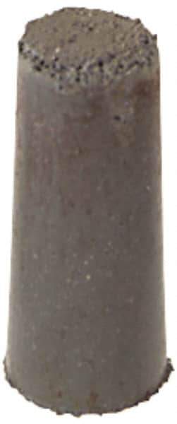 Cratex - 3/8" Max Diam x 7/8" Long, Taper, Rubberized Point - Fine Grade, Silicon Carbide, 1/8" Arbor Hole, Unmounted - USA Tool & Supply