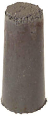 Cratex - 3/8" Max Diam x 7/8" Long, Taper, Rubberized Point - Fine Grade, Silicon Carbide, 1/8" Arbor Hole, Unmounted - USA Tool & Supply