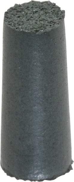 Cratex - 3/8" Max Diam x 7/8" Long, Taper, Rubberized Point - Coarse Grade, Silicon Carbide, 1/8" Arbor Hole, Unmounted - USA Tool & Supply