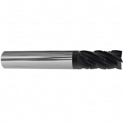 Accupro - 5/8" Diam 5 Flute Solid Carbide 0.03" Corner Radius End Mill - USA Tool & Supply