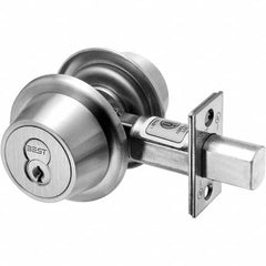 Best - Deadbolts Type: Heavy-Duty Double Cylinder Door Thickness Range: 1-3/4-2 - USA Tool & Supply