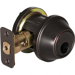 Stanley - Deadbolts Type: Single Cylinder Door Thickness Range: 1-3/8 - 1-3/4 - USA Tool & Supply