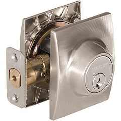 Stanley - Deadbolts Type: Single Cylinder Door Thickness Range: 1-3/8 - 1-3/4 - USA Tool & Supply