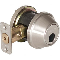 Stanley - Deadbolts Type: Single Cylinder Door Thickness Range: 1-3/8 - 1-3/4 - USA Tool & Supply