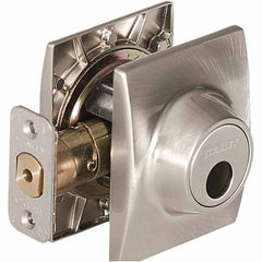 Stanley - Deadbolts Type: Single Cylinder Door Thickness Range: 1-3/8 - 1-3/4 - USA Tool & Supply