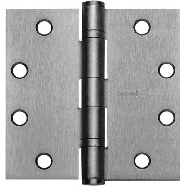 Stanley - 4" Long x 4" Wide Grade 1 Bronze Full Mortise Ball Bearing Commercial Hinge - USA Tool & Supply