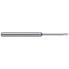 Corner Radius End Mill: 3/16″ Dia, 0.285″ LOC, 0.005″ Radius, 3 Flutes, Solid Carbide 4″ OAL, 3/16″ Shank Dia, 42 ° Helix, TiB2 Coated, Corner Radius End