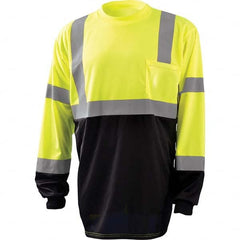 OccuNomix - Size S Hi-Vis Yellow & Black High Visibility Long Sleeve T-Shirt - USA Tool & Supply