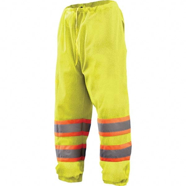 OccuNomix - Size S/M Hi-Viz Yellow Polyester Hi-Visibility Pants - USA Tool & Supply