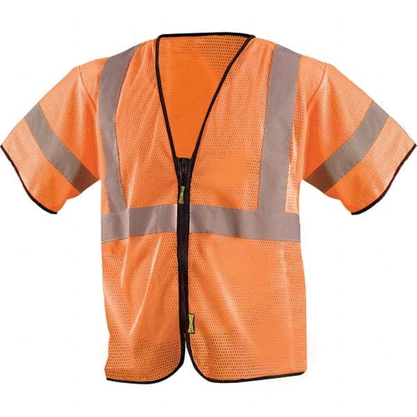 OccuNomix - Size 2X/3XL HI-Vis Orange Mesh General Purpose High Visibility Vest - USA Tool & Supply