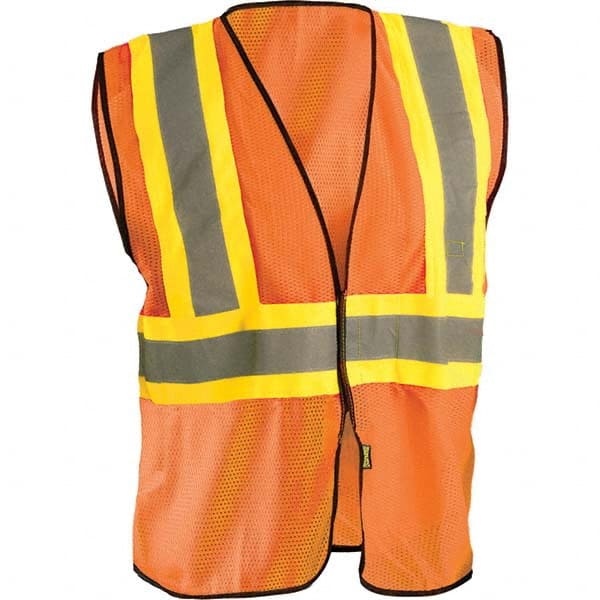 OccuNomix - Size 2X/3XL HI-Vis Orange Mesh General Purpose High Visibility Vest - USA Tool & Supply