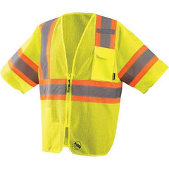 OccuNomix - Size XL Hi-Vis Yellow Mesh General Purpose High Visibility Vest - USA Tool & Supply