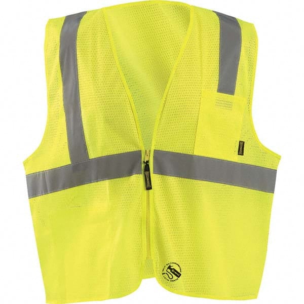 OccuNomix - Size M Hi-Vis Yellow Mesh General Purpose High Visibility Vest - USA Tool & Supply