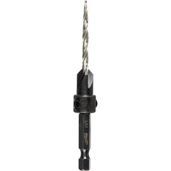 Milwaukee Tool - Adjustable-Depth Drill Countersinks Cutter Head Diameter (Wire): #6 Cutter Head Diameter (Inch): 1/4 - USA Tool & Supply