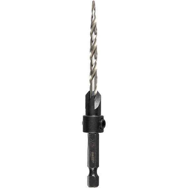 Milwaukee Tool - Adjustable-Depth Drill Countersinks Cutter Head Diameter (Wire): #10 Cutter Head Diameter (Inch): 1/4 - USA Tool & Supply