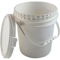 Dynalon Labware - 1 6-Piece 2.5 Gal 9.1" High, High-Density Polyethylene Round White Single Pail - USA Tool & Supply