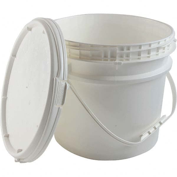 Dynalon Labware - 1 6-Piece 3.5 Gal 10.87" High, High-Density Polyethylene Round White Single Pail - USA Tool & Supply