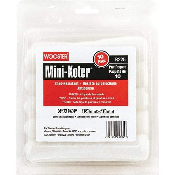 Wooster Brush - Paint Roller Covers   Type: Mini Roller    Nap Size (Inch): 3/8 - USA Tool & Supply