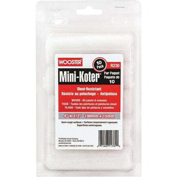 Wooster Brush - Paint Roller Covers   Type: Mini Roller    Nap Size (Inch): 1/2 - USA Tool & Supply