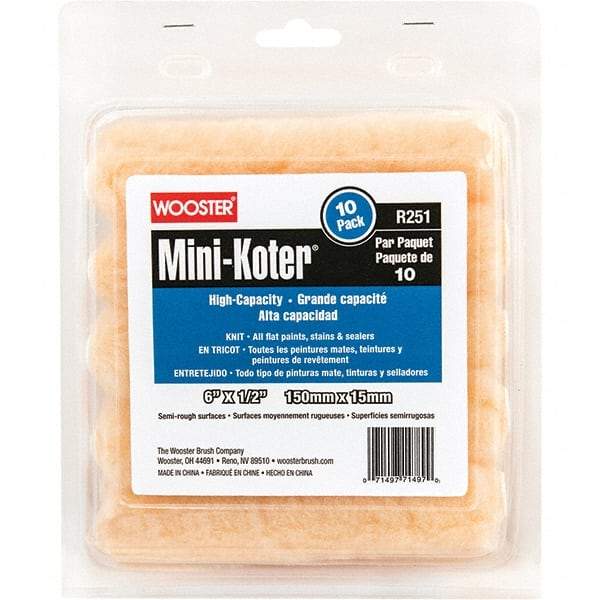 Wooster Brush - Paint Roller Covers   Type: Mini Roller    Nap Size (Inch): 1/2 - USA Tool & Supply