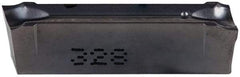 Iscar - DGR JS IC328 Grade, 0.122" Cutting Width, Carbide Cutoff Insert - 15° Right Hand Lead Angle, 0.0008" Cnr Rad, TiCN Coated, Double End - USA Tool & Supply
