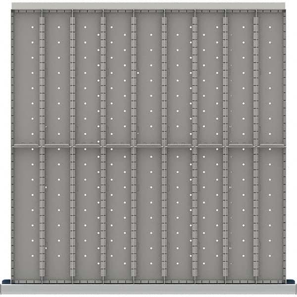 LISTA - 18-Compartment Drawer Divider Layout for 3.15" High Drawers - USA Tool & Supply