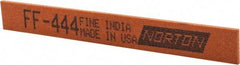 Norton - 4" Long x 1/2" Wide x 1/16" Thick, Aluminum Oxide Sharpening Stone - Taper, Fine Grade - USA Tool & Supply