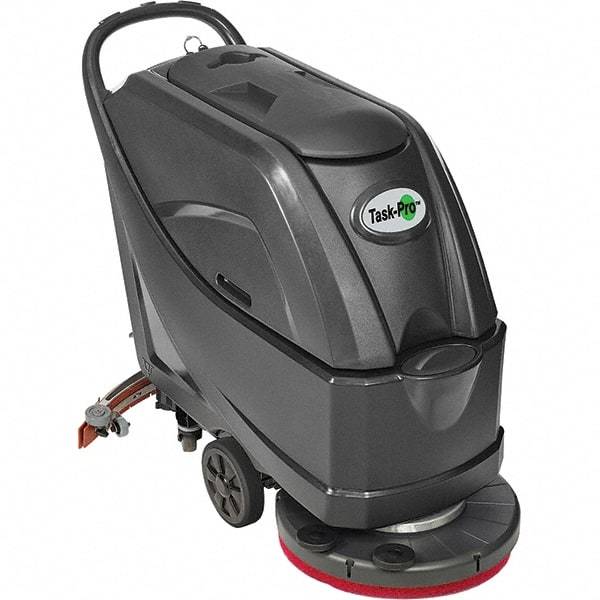 Nilfisk - 20" Cleaning Width, Battery Powered Floor Scrubber - 150 RPM, 47" Water Lift, 16 Gal Tank Capacity - USA Tool & Supply