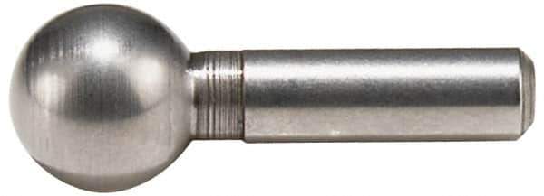 Jergens - 1/2" Ball Diam, 1/4" Shank Diam, Steel Standard Tooling Ball - 1-1/2" Ball Center to Shank Bottom - USA Tool & Supply