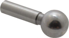 Jergens - 1/4" Ball Diam, 1/8" Shank Diam, Steel Standard Tooling Ball - 9/16" Ball Center to Shank Bottom - USA Tool & Supply