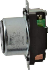 Hubbell Wiring Device-Kellems - 250 VDC, 600 VAC, 50 Amp, Self Grounding Receptacle - 3 Poles, 4 Wire, Female End, Black - USA Tool & Supply