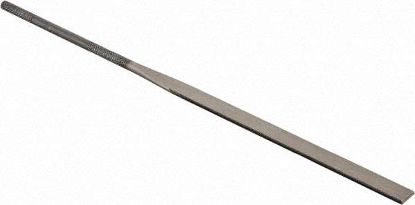 Grobet - 5-1/2" Needle Precision Swiss Pattern Round File - Round Handle - USA Tool & Supply