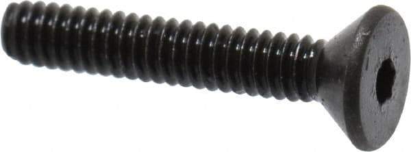 Value Collection - #0-80 UNF Hex Socket Drive, Flat Screw - Alloy Steel, Black Oxide Finish, Fully Threaded, 3/8" OAL - USA Tool & Supply