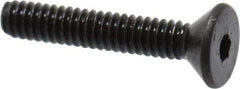 Value Collection - #0-80 UNF Hex Socket Drive, Flat Screw - Alloy Steel, Black Oxide Finish, Fully Threaded, 3/8" OAL - USA Tool & Supply