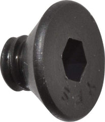 Value Collection - #10-24 UNC Hex Socket Drive, Flat Screw - Alloy Steel, Black Oxide Finish, Fully Threaded, 1/4" OAL - USA Tool & Supply