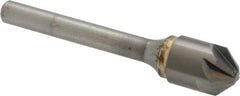 SGS - 1/2" Head Diam, 1/4" Shank Diam, 6 Flute 90° Solid Carbide Countersink - USA Tool & Supply