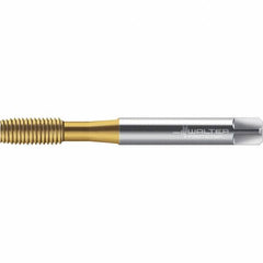 Walter-Prototyp - M5x0.80 DIN 2174 6HX 4.660 Thread Limit Semi-Bottoming Thread Forming Tap - Powdered Metal High Speed Steel, TiN Finish, 70mm OAL, 8mm Thread Length, Right Hand Thread, Series TC420 - USA Tool & Supply