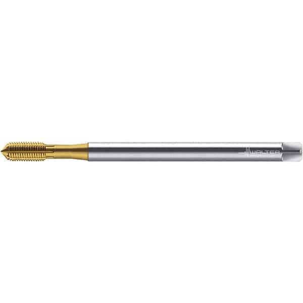 Walter-Prototyp - M6x1.00 ~DIN 371 XL 6HX 5.590 Thread Limit Semi-Bottoming Thread Forming Tap - Powdered Metal High Speed Steel, TiN Finish, 160mm OAL, 10mm Thread Length, Right Hand Thread, Series TC420 - Exact Industrial Supply