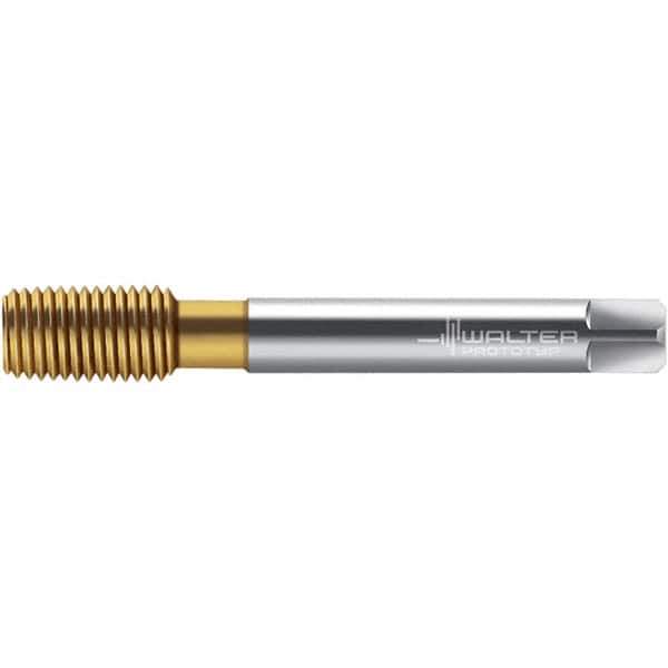 Walter-Prototyp - M12x1.75 DIN 2174 6HX 11.260 Thread Limit Semi-Bottoming Thread Forming Tap - Powdered Metal High Speed Steel, TiN Finish, 110mm OAL, 16mm Thread Length, Right Hand Thread, Series TC420 - USA Tool & Supply