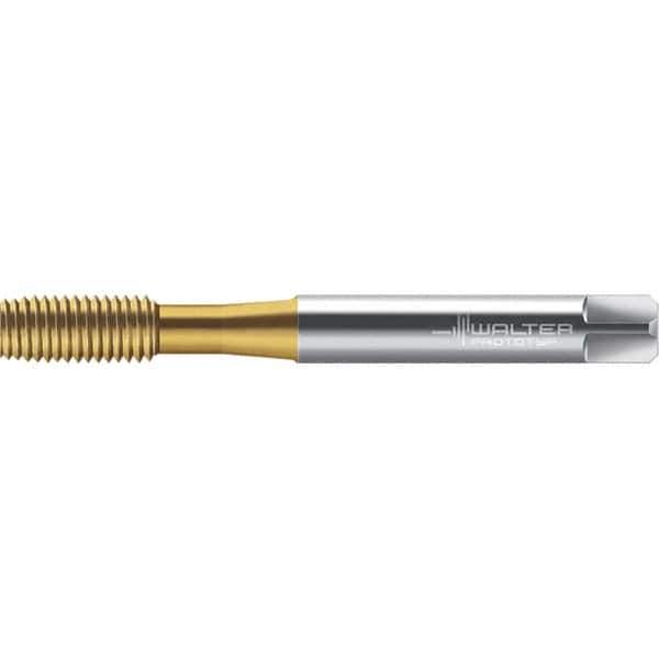 Walter-Prototyp - M3x0.50 DIN 2174 6GX 2.790 Thread Limit Semi-Bottoming Thread Forming Tap - Powdered Metal High Speed Steel, TiN Finish, 57.41mm OAL, 6mm Thread Length, Right Hand Thread, Series TC420 - USA Tool & Supply