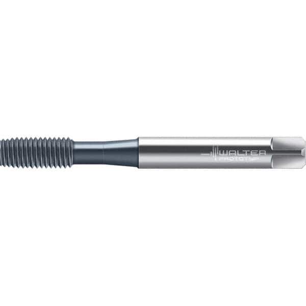 Walter-Prototyp - M6x1.00 DIN 2174 6HX 5.590 Thread Limit Semi-Bottoming Thread Forming Tap - Powdered Metal High Speed Steel, TiCN Finish, 80mm OAL, 10mm Thread Length, Right Hand Thread, Series TC420 - USA Tool & Supply